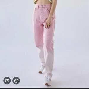 BDG Pink Ombre Baggy Wide Leg Jeans